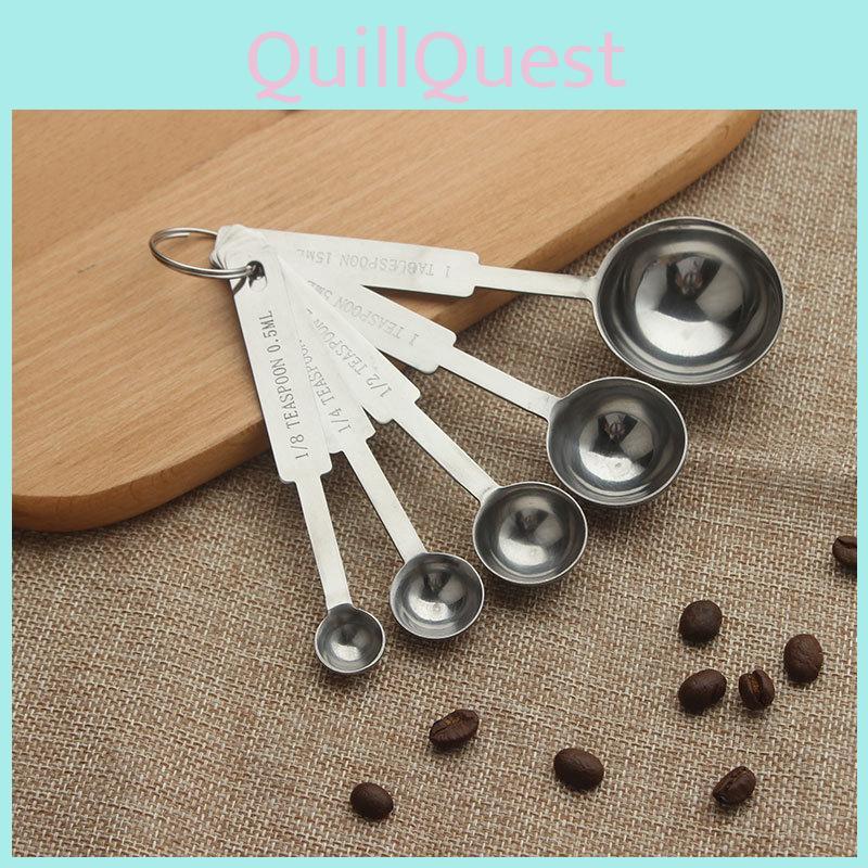 Versatile Steel Stainless Measuring Cups And Spoons Set For Baking Coffee And Sweet Treats