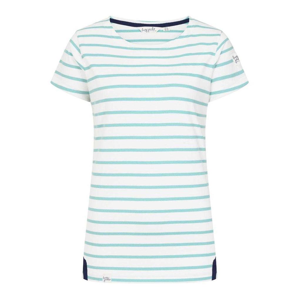 Lazy Jacks Womens/Ladies Breton Contrast Striped Short-Sleeved T-Shirt