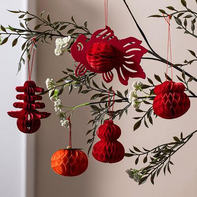 Chinese New Year Decorations  Honeycomb Hanging Ornament Spring Festival Wedding Decoration Lunar New Year Tet Decorations