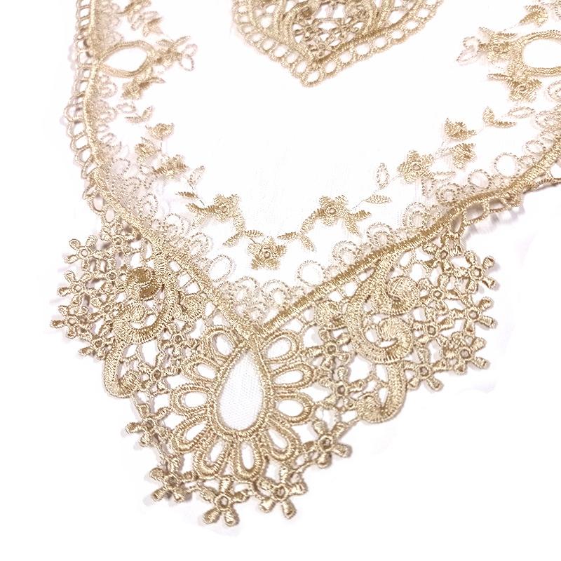 Lace Table Mat, Embroidered Decorative Mat, Net Bottom Embroidery Flower Piece, French Style Lace Fabric, Shooting Props