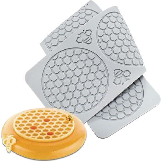 15 Cavity Silicone Honeycomb Molds for Chocolate Honeycomb Bee Silicone Fondant Mold Beehive Silicone Baking Molds Bee Candy Silicone Mold for