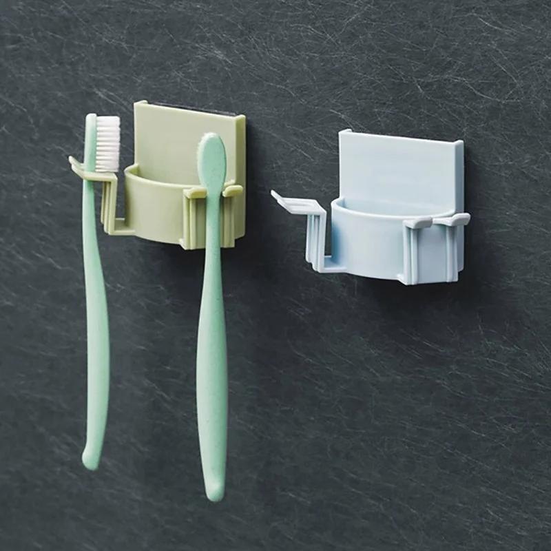 1 Pack Toothbrush Holder Bathroom Wall Sticker Hook Bathroom Drain Creative Storage Box Bathroom Accessories