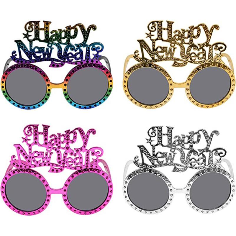 2026 Happy Year Glasses Funny Eyeglasses Photo Props Decoration Party Supplies Year Atmosphere Decoration Glasses