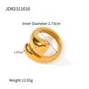 18K Gold Stainless Steel Polished Ring: European & American Fashion, High-End Non-Fading Women's Jewelry