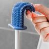 Luxury Toilet Brush Wall Hanging Toilet Brush Long Handled Silicone Toilet Brush Soft Bristles WC Cleaning Brush Clean Tool Bathroom Accessories