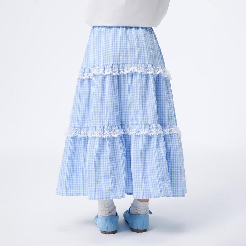 Girls' Summer Plaid A-line Skirt