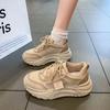 Platform white shoes women's 2025 new popular spring leisure sports heightening dad muffin summer breathable soft bottom