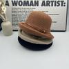 Temperament travel sunscreen hat women's thin breathable basin hat spring and summer new curling top hat sunshade bucket hat