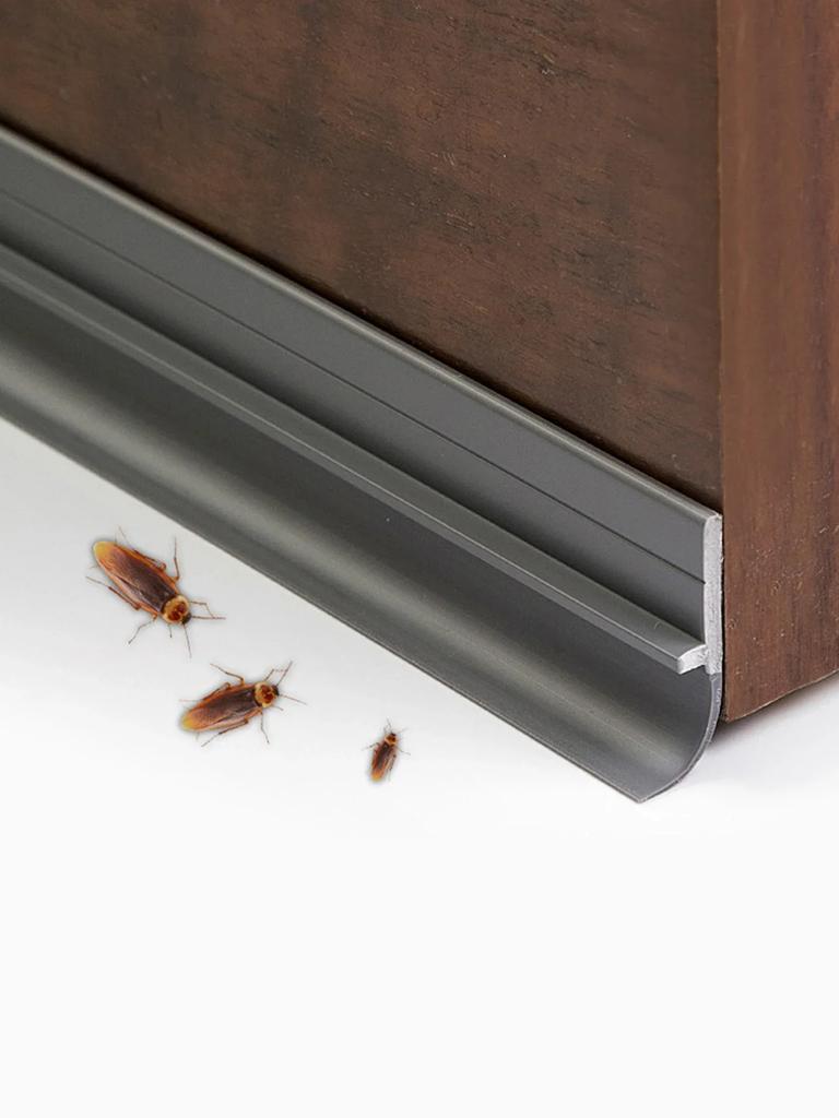 90x4cm Door Sealing Strips Plastic Waterproof Self-Adhesive Solid Color Door Bottom Seal for Soundproof Insect and Windproof