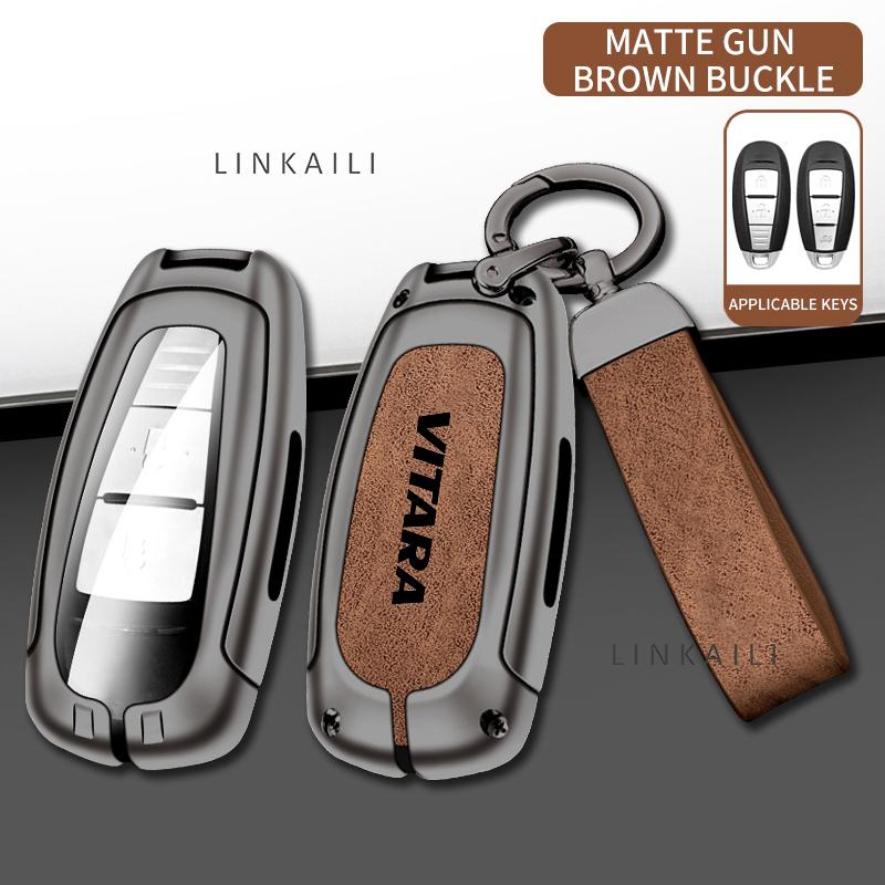 Car Zinc Alloy Key Case for Suzuki Vitara Swift Ignis Car Keychain Metal High-end Car Key Protective Case Interior Accessories