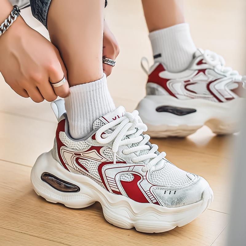 New Fashion Men 's Four Seasons Comfortable Thick Sole Shoes Students Boys GirlsTrending Soft Sole Breathable Casual Running Sneakers