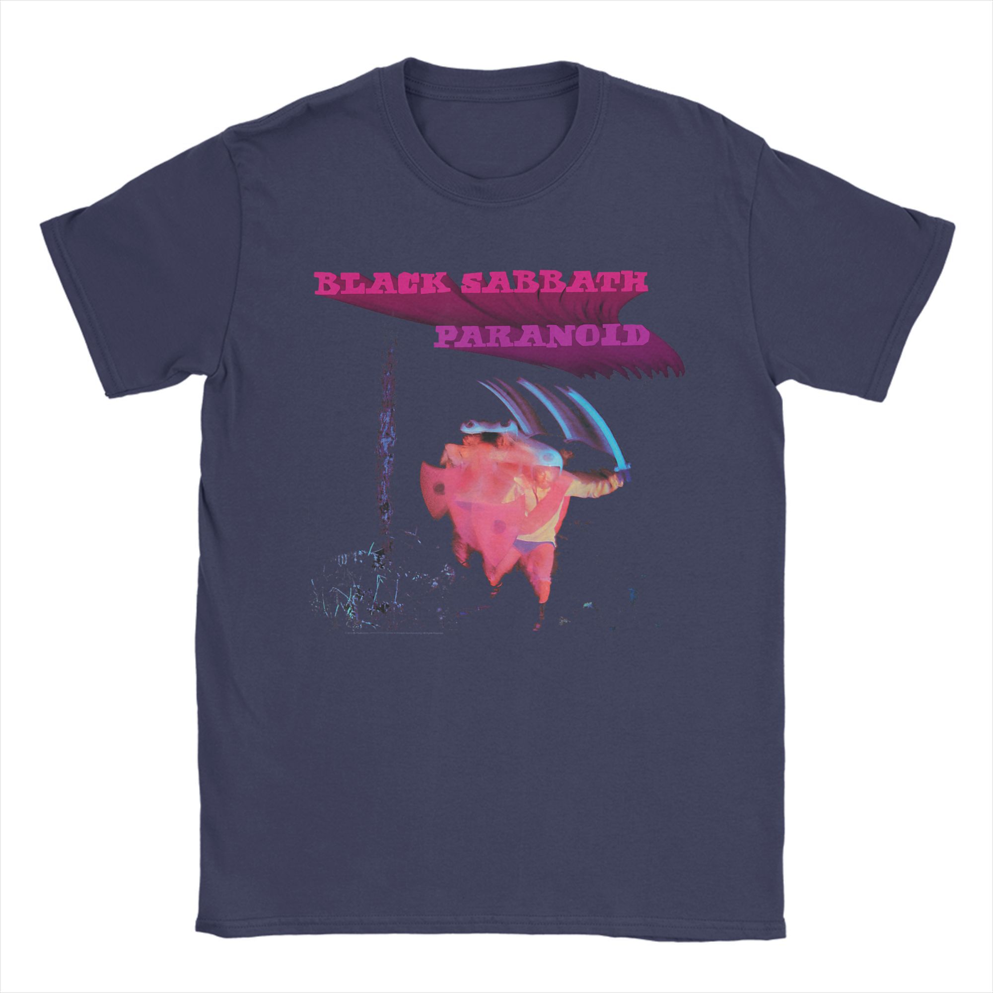 

Black Sabbath Paranoid Motion Trails T Shirt Men s 100% Cotton Funny T-Shirts O Neck Tee Shirt Short Sleeve Clothing Plus Size 4XL