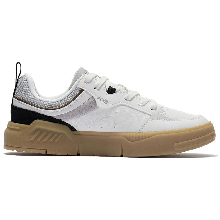 Li Ning ACE Comfortable Abrasion Resistant Low top Skateboard Shoes Men's White AGCR235-4