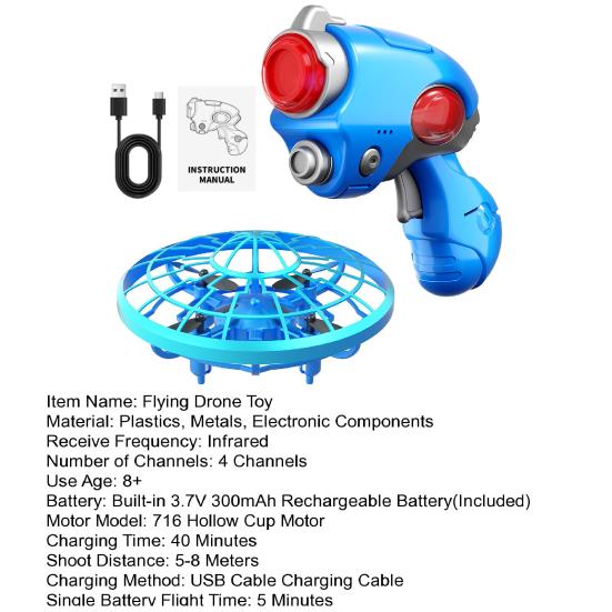 Motion Sensor Flying UFO Toy Remote Control Kids Flying Drone