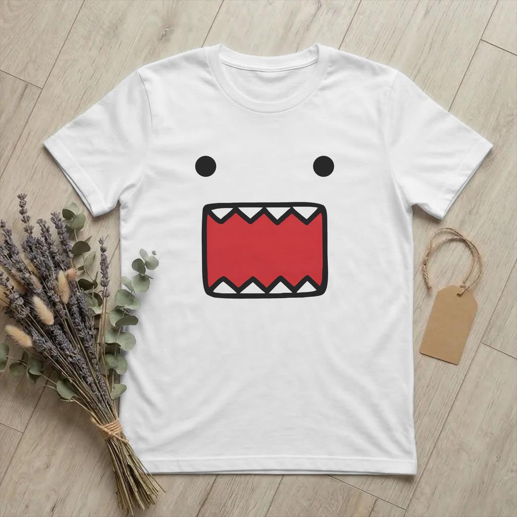 PIXEL Domo Kun Doll Face Unisex T Shirts Cute Funny Funny Tees Short Sleeve O Neck TShirts Cotton Unique Merchandise