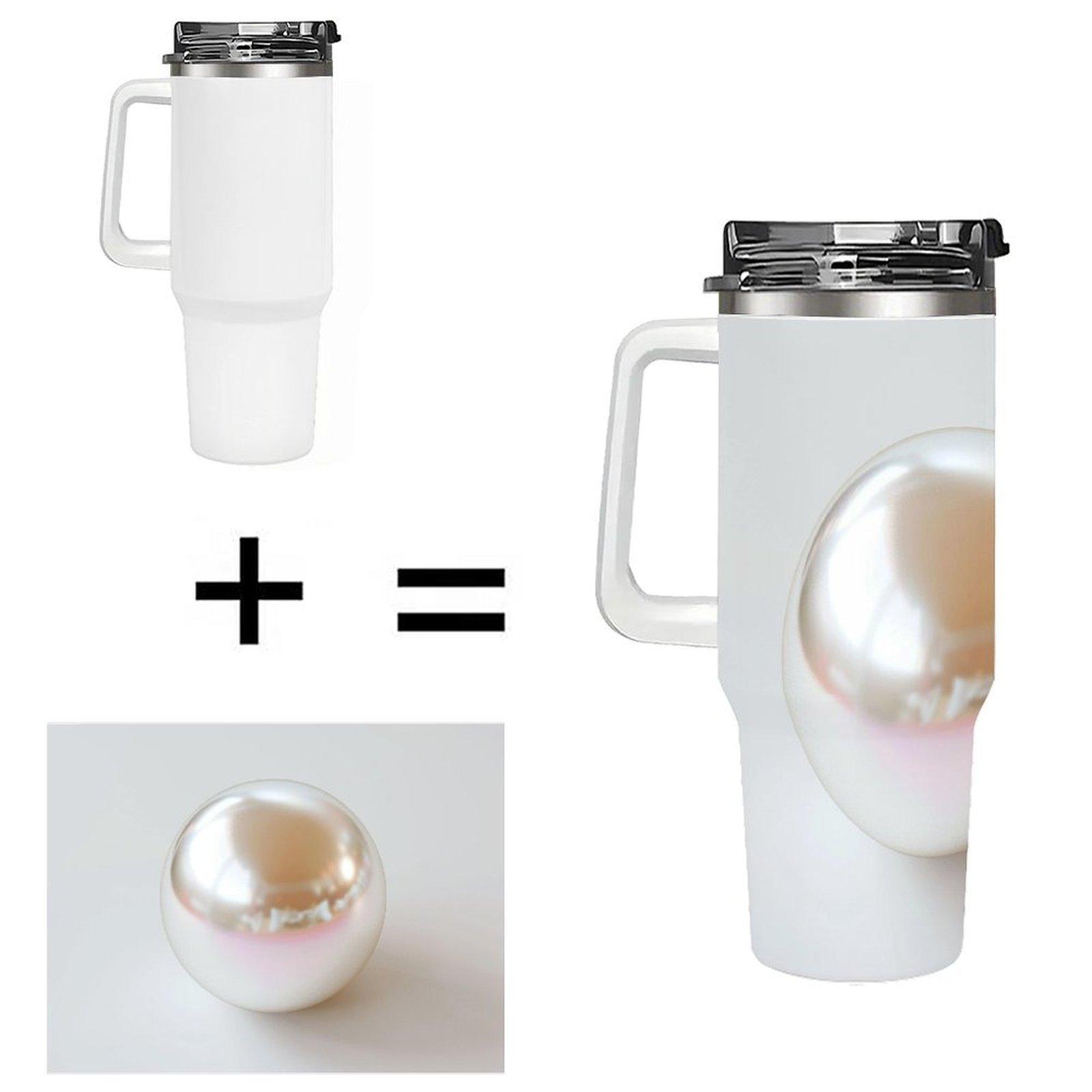 40oz Sublimation Ready Handled Tumbler Drop Shipping Vacuum Stainless Steel For Lake Fishing Leisure Daily Drinkware 40oz(1133.98g) белый