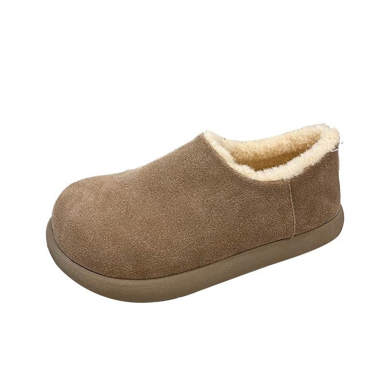 Plush women's fluffy shoes, wear new autumn and winter small potatoes, snow boots, warm Doudou cotton shoes
