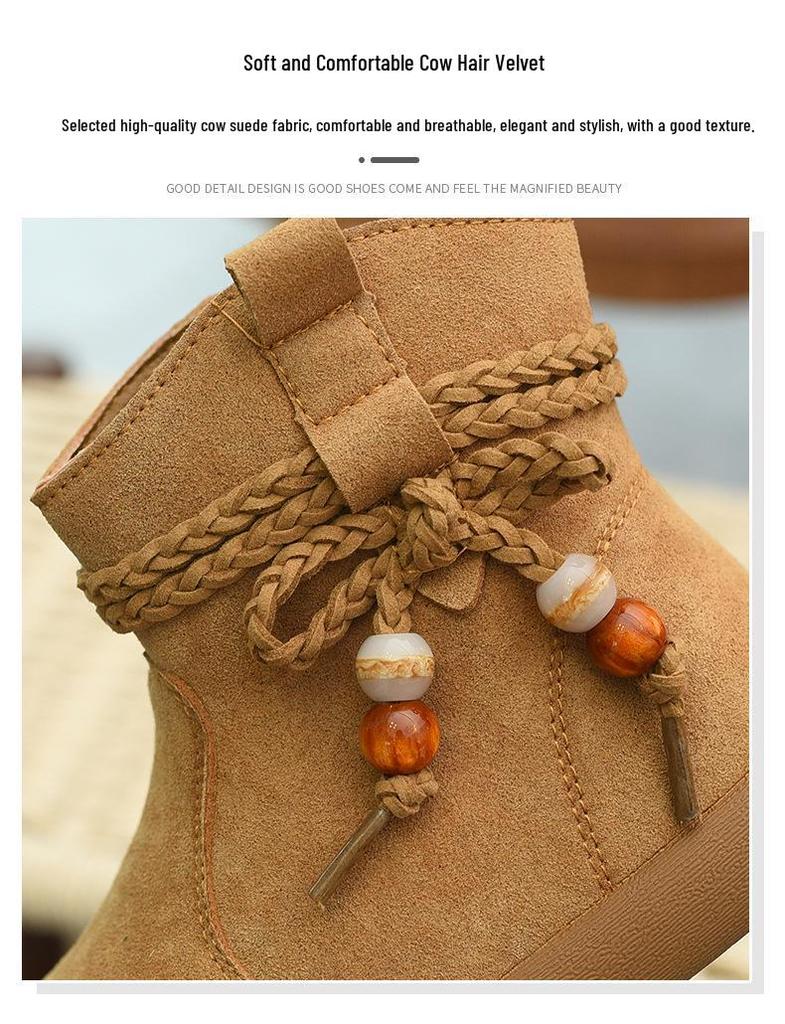 Flickors läderkängor med fleecefoder - Varma, Moderiktiga Martin Vinter 2025 Kängor