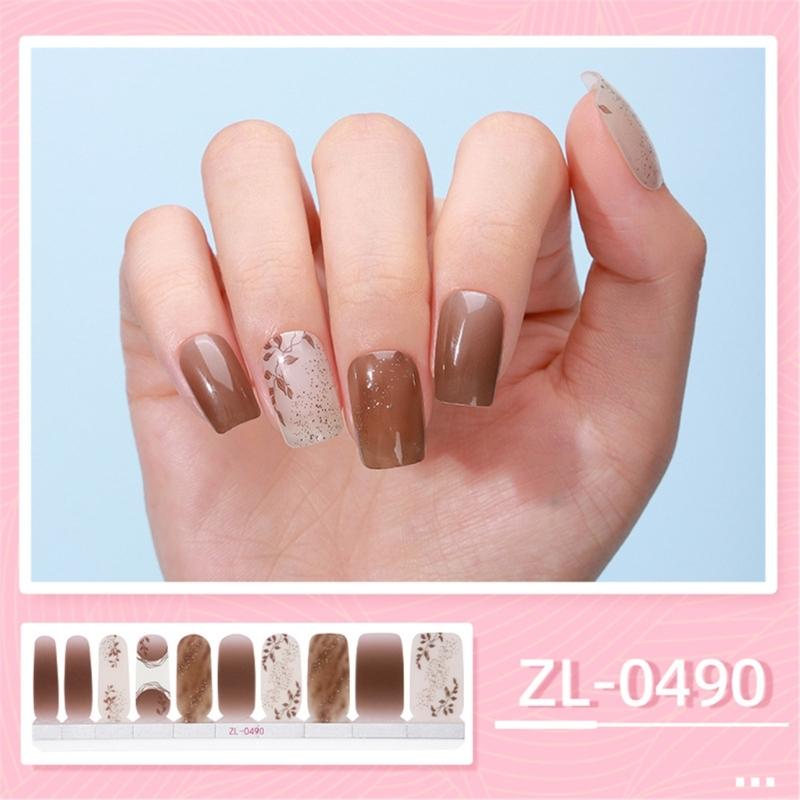 1 Sheet Nail Stickers Nail Strips Self-Adhesive DIY Nail Art Perfect for Nail Enthusiasts and Professional Manicurists