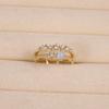 Lightweight Luxury Cat's Eye Rhinestone Golden Ring - Niche Fairy-like Design