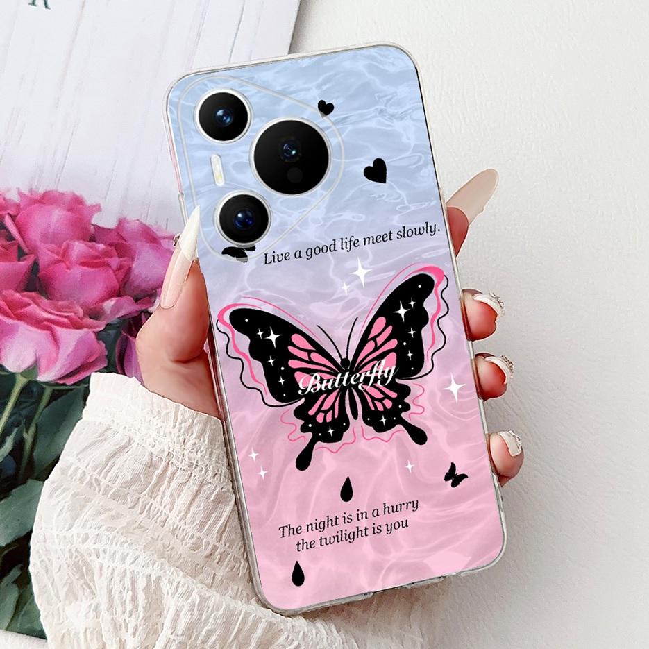 For Huawei Pura 70 Pro Plus Case Colorful Flower Painted Cover Soft Slim Phone Case For Huawei Pura 70 Ultra Pura70 Pro 5G Shell