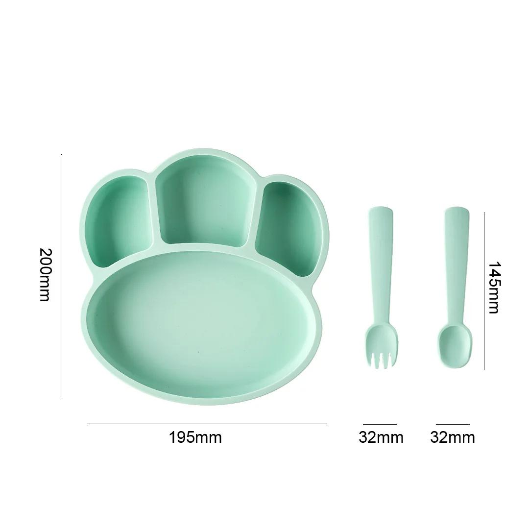 Пищевая добавка Ланч-бокс Дизайн отделения Детские коробки для еды Форма кошачьей лапки Коробки для хранения пищевых материалов Безопасность зелёный 1779₽