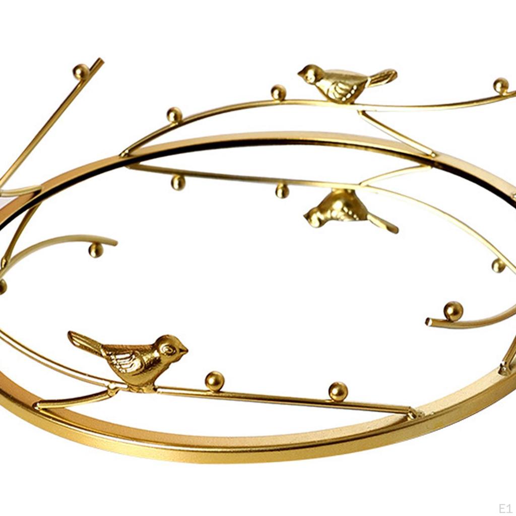 Decorative Mirror Tray Jewelry Organizer Centrepiece Round Display Candle Holder Serving