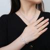 2024 New Fashion Shiny Crystal Five-Leaf Flower Zircon Chain Bracelet Classic For Woman Wrist Jewelry Accessories Clover Gift