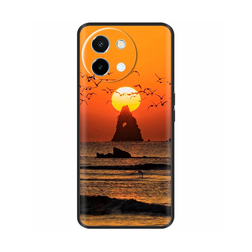 For Vivo Y38 5G Phone Case Cute Fashion Heart Flowers Cases For Vivo Y18 Soft Silicone Bumper Cover For Vivo Y18E Fundas Shells