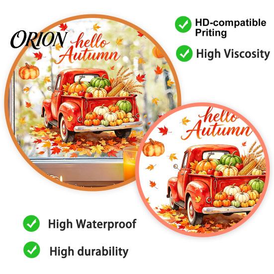 Thanksgiving Holiday Ornaments Autumn Harvest Window Clings, Decorative Static Glass Sticker for Home Shop Festive Clings Decor, Removable PVC
