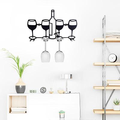 Wine Glass Racks For Wall Wine Bottle Holder Wall Mounted Wine Rack Rustic Wine Bottle Glass Floating Shelves For Home Bar
