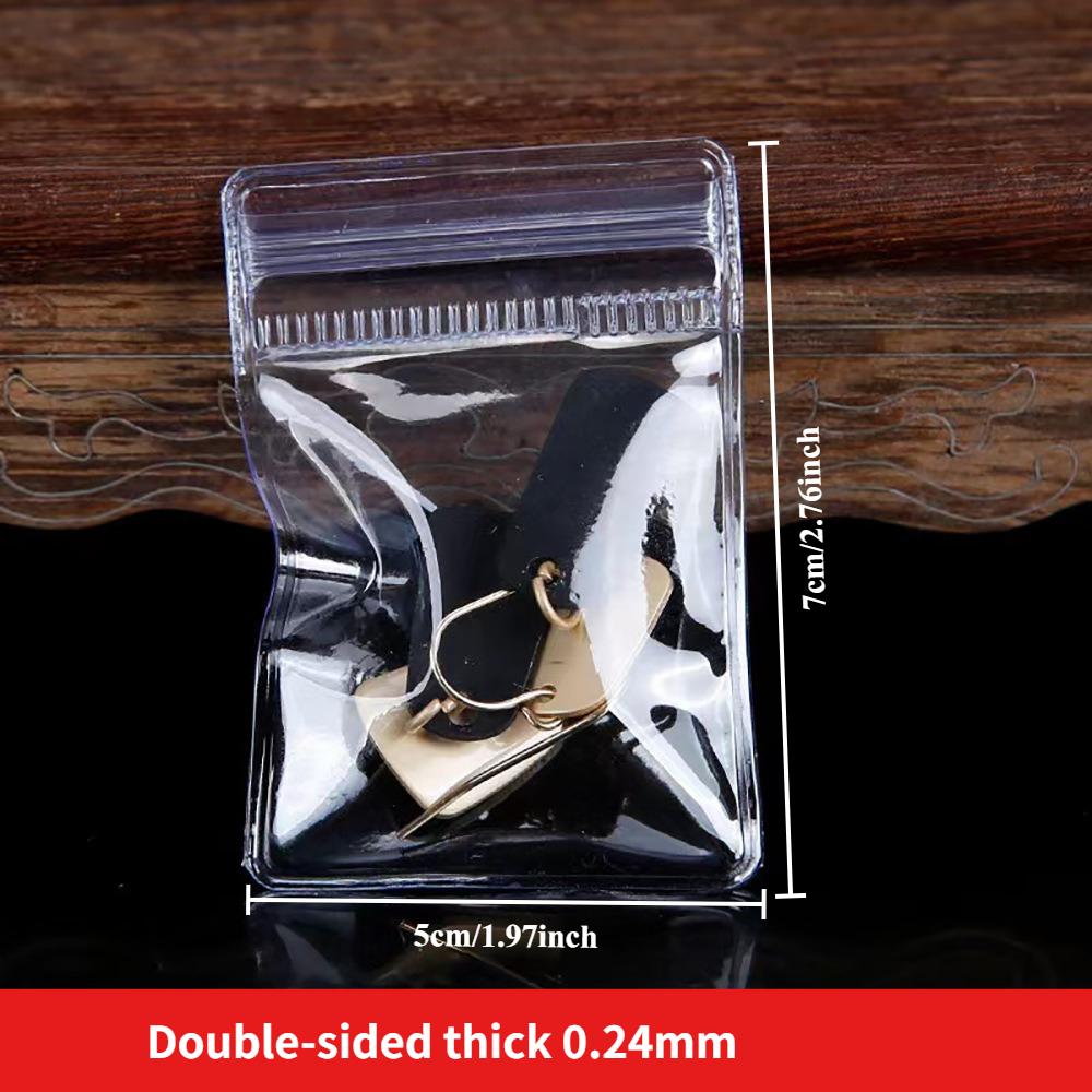 Sacchetto Sigillante Autoadesivo in PVC Spesso Altamente Trasparente Sacchetto per Imballaggio e Conservazione Usato per Gioielli Spille Anelli Braccialetti Ferramenta Pezzi Fatti a Mano Tasche