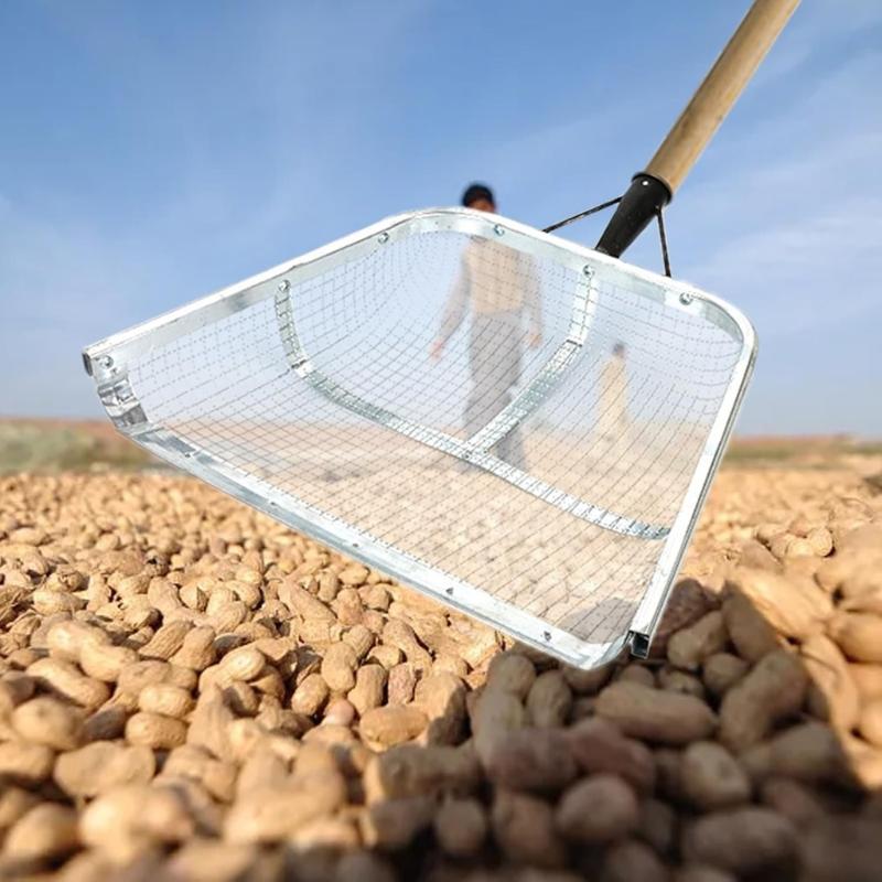 Heavy Duty Soil Sifter Tool Rustproof Stainless Steel Construction Sieve Shovel For Efficient Gardening And Farm Use