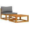 Maison Exclusive - Salon de jardin 2 pcs avec coussin Bois d'acacia solide