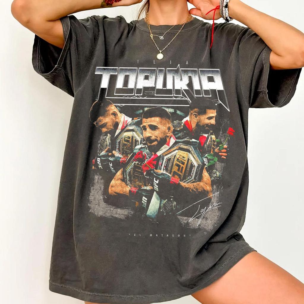Comfort Colors Ilia Topuria T-Shirt UFC MMA El Matador Spain Streetwear Retro, Unisex Tee