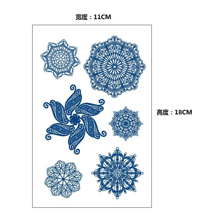 Gradual Change Herbal Fashion Personality Japanese Wave Whale Waterproof Simulation Long Time Does Not Fade Tattoo Sticker
