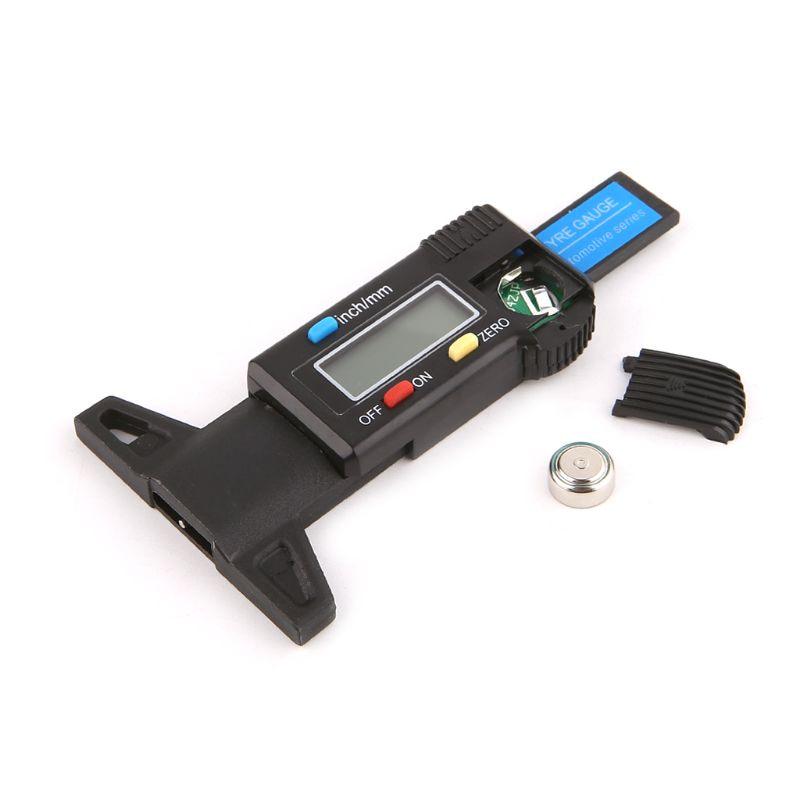 1pc Digital  Tyre Tire Tread Depth Gauge Meter Measurer Tool Tread Brake Pad Shoe Tire Monitoring System