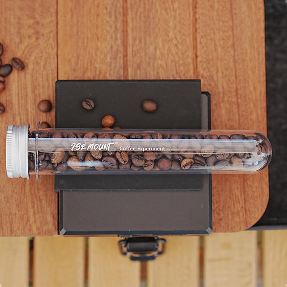 60ML Coffee Beans Storage Container Transparent Cellars Tube Threaded Mouth Single Dose Tube for Espresso Accessories