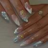 Mandelförmiger Nagellack 3D Dreidimensional Reines Verlangen Blume Schmetterling Abnehmbarer Falscher Nagel Fertigprodukt