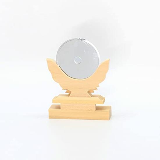 Shinto Shrine Mirror, 2 Sun (Height: 11.5cm, Width: 9cm, Mirror Diameter: 6cm)