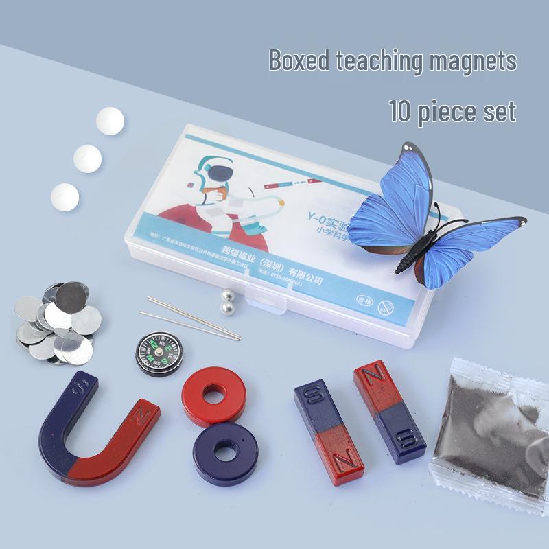 Second Grade Science Magnet Set: U-Shaped, Ring, Horseshoe, and Bar Magnets with Magnetic Car & Levitation.