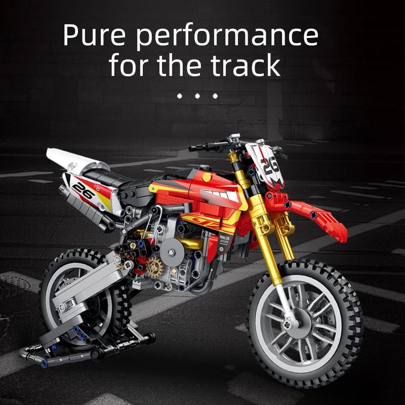 Technický model motocyklu, motorky, auta, stavebnice, závodní motorka, vozidla, kostky, hračky pro děti, dárky