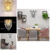 Modern Crystal Wall Light With Led Bulb For Bedroom Decor And Background Wall