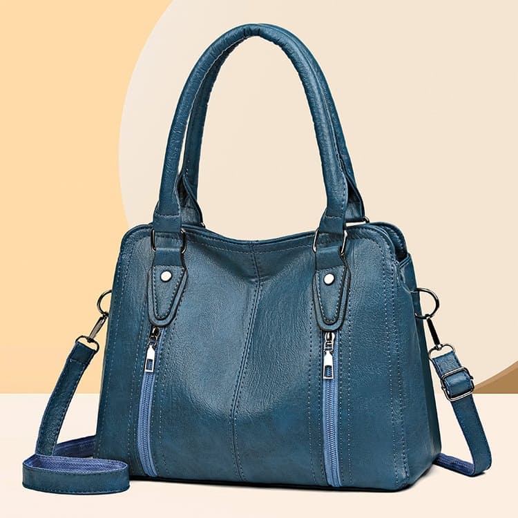 

New women s shoulder bag retro portable messenger bag 30*12*24cm синий