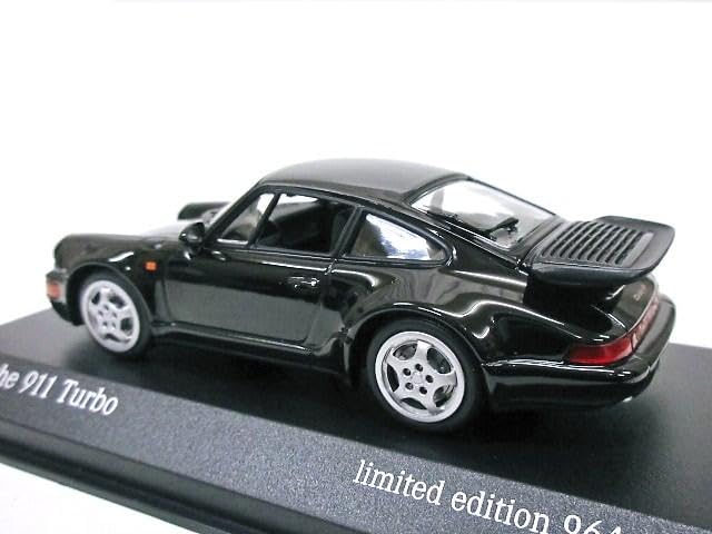 European Exclusive Scale Porsche 911 Turbo 1990 964 Model 1/43 (Black)