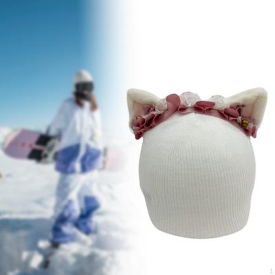 Ski Helmet Cover Decoration Easy Installation Soft Accessories Adorable Knitted Cap