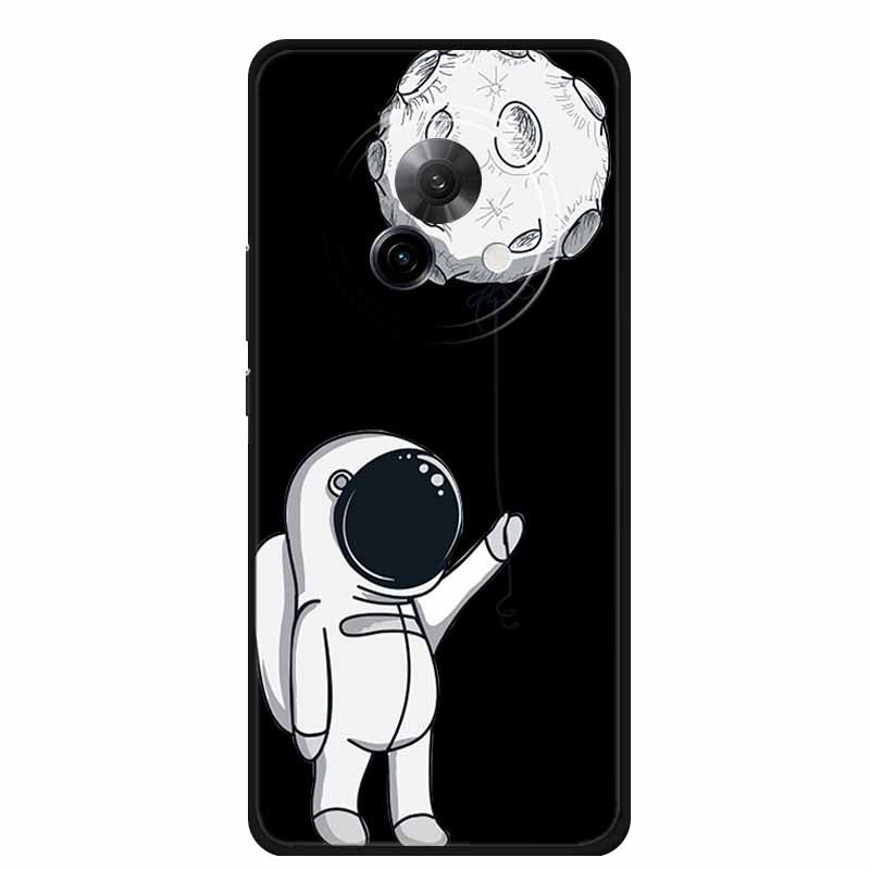 Black Silicone Case For Meizu Lucky 08 Case Luxury Protective Soft Phone Back Cover For Meizu Lucky 08 Case 6.78" Cartoon Shell