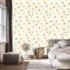 Cottagecore Flowers Wallpaper White, Cream and Peach 50x1000