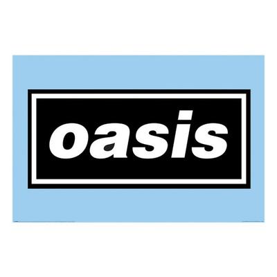 Oasis Logo On Blue Maxi Poster