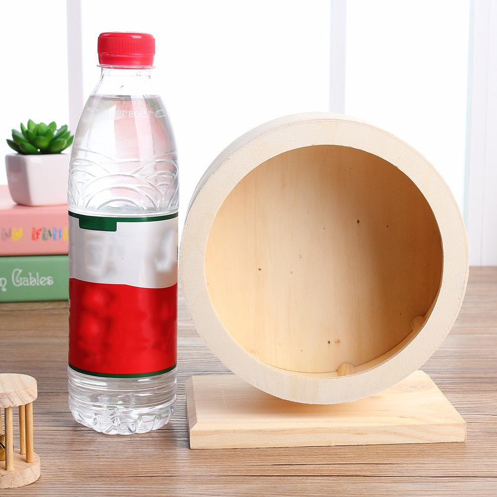 Hamster Roller Wheel Multipurpose Wood Silent Running Toy Non-toxic Wooden Silent Spinner for Hamster Mice Guinea Pigs